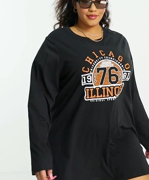 New 💯% Organic COTTON Noisy May lounge tunic long line t-shirt  #A184N - Picture 4 of 8